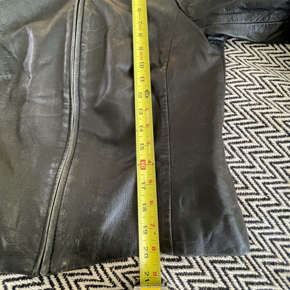 BCBG Minimalist Black Leather Jacket - Picture 10 of 14